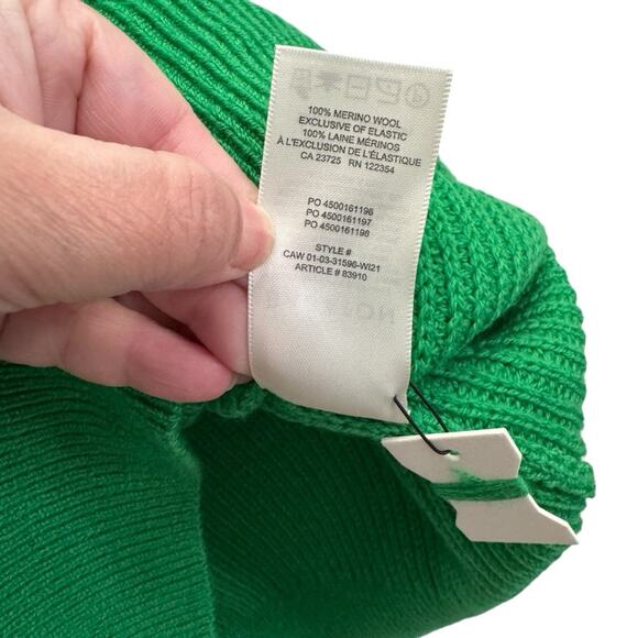 Aritzia Babaton Hazlitt Merino Wool Shoulder Pad Green Sweater Vest NWOT - Picture 8 of 11